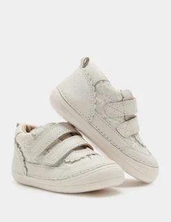 Kids' First Walker Leather Broderie Trainers (2 Small-5 Small)