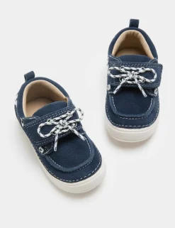 Kids' First Walker Suede Boat Shoes (2 Small-5 Small)