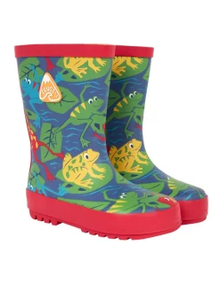 Kids' Frog Wellies (1 Small - 13 Small)