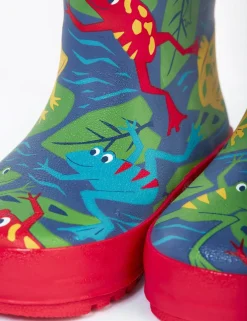 Kids' Frog Wellies (1 Small - 13 Small)