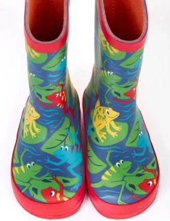 Kids' Frog Wellies (1 Small - 13 Small)