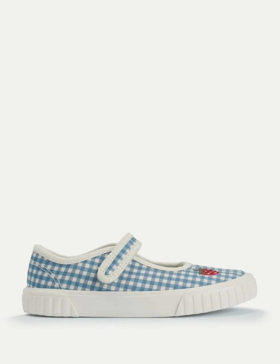 Kids' Gingham Riptape Mary Jane Shoes (6 Small-1 1/2 Large)