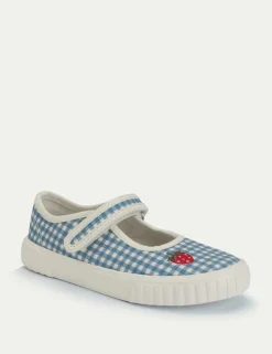 Kids' Gingham Riptape Mary Jane Shoes (6 Small-1 1/2 Large)
