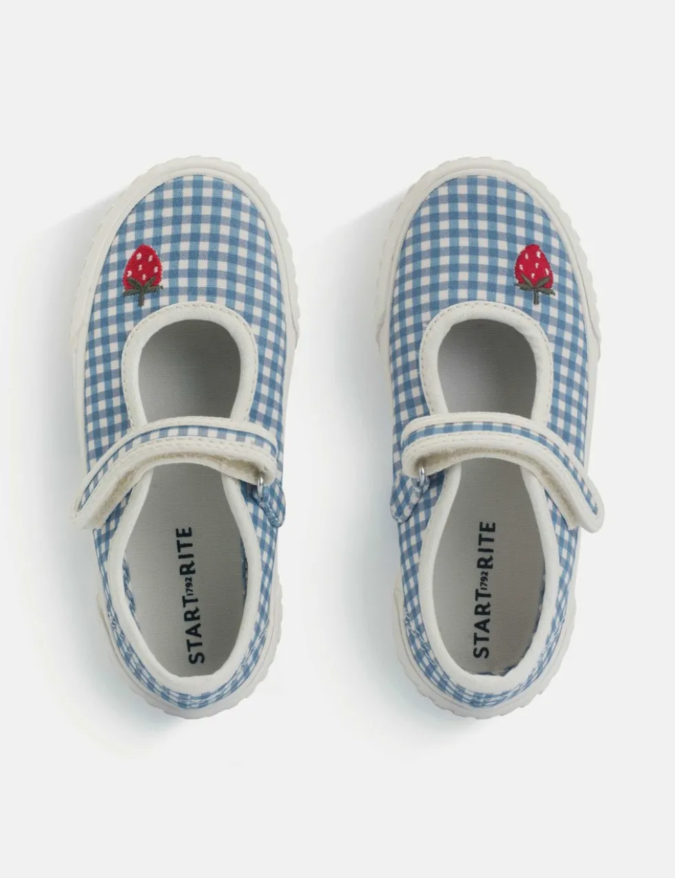 Kids' Gingham Riptape Mary Jane Shoes (6 Small-1 1/2 Large)