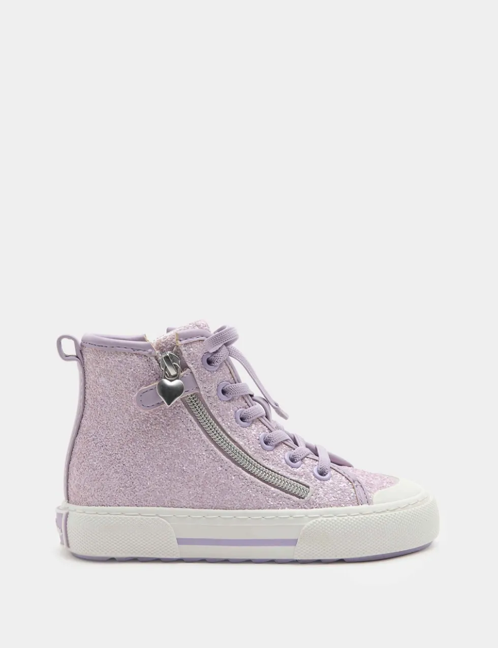 Kids' Glitter High Top Trainers (4 Small - 6 Large)