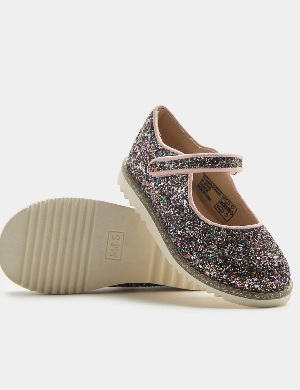 Kids' Glitter Mary Jane Shoes (4 Small - 2 Large)