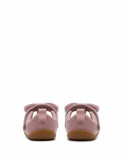 Kids' Leather Bow Riptape Shoes (3 Small - 5 Small)