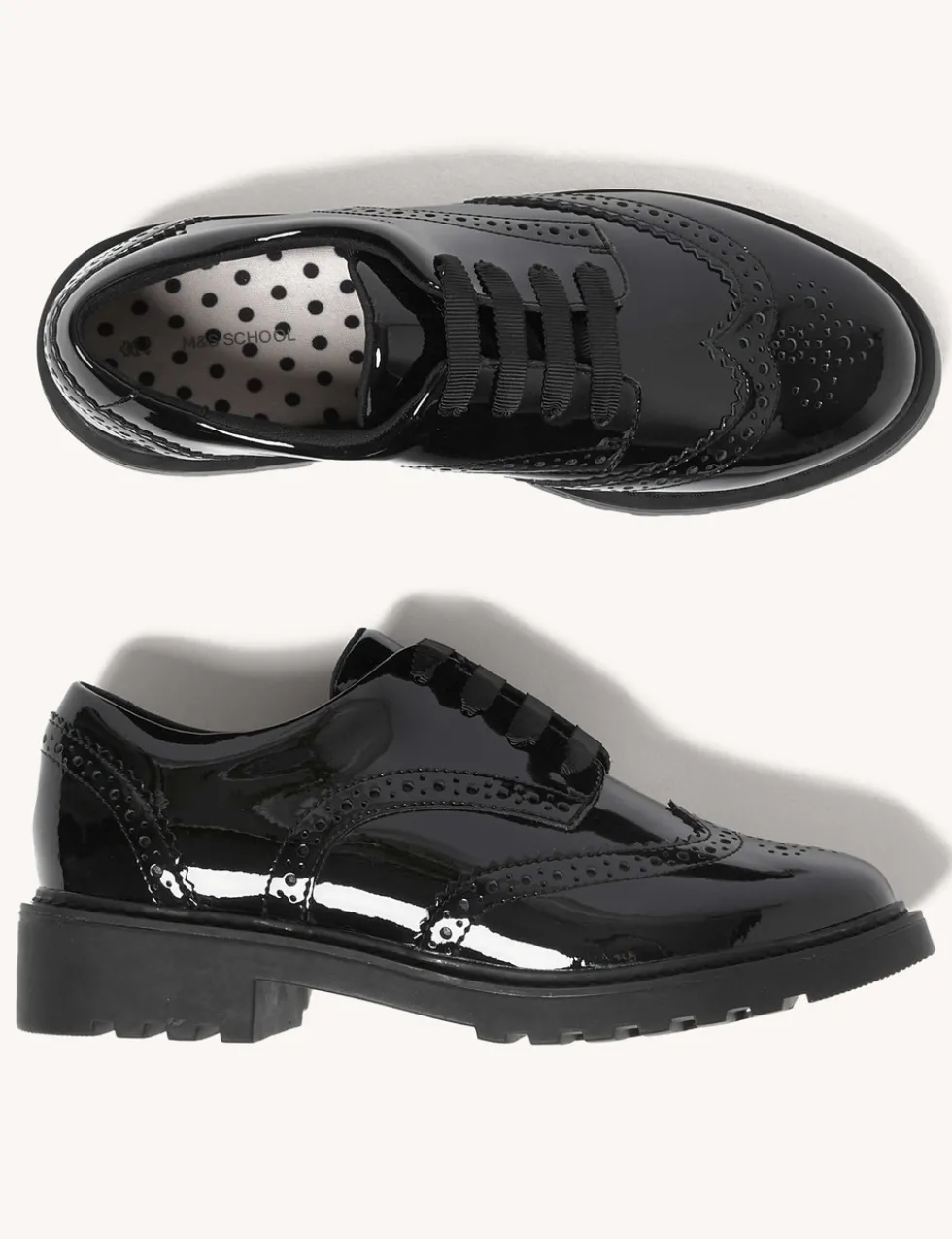 Kids' Leather Brogue School Shoes (13 Small - 7 Large)