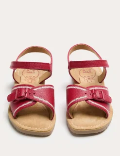 Kids' Leather Buckle Sandals (4 Small-2 Large)
