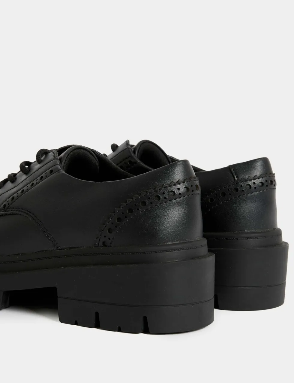 Kids' Leather Chunky Brogue School Shoes (13 Small - 7 Large)