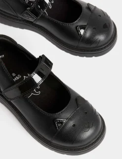Kids' Leather Mary Jane Cat School Shoes (8 Small - 2 Large)