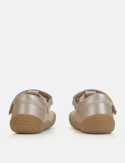 Kids' Leather Metallic T Bar Shoes (3 Small - 7 Small)