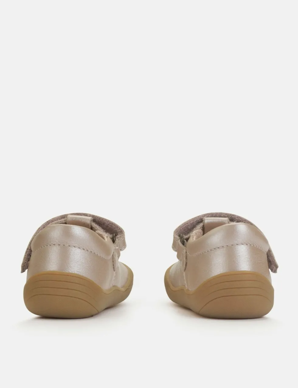 Kids' Leather Metallic T Bar Shoes (3 Small - 7 Small)