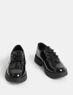 Kids' Leather Patent School Shoes (8 Small - 2 Large)