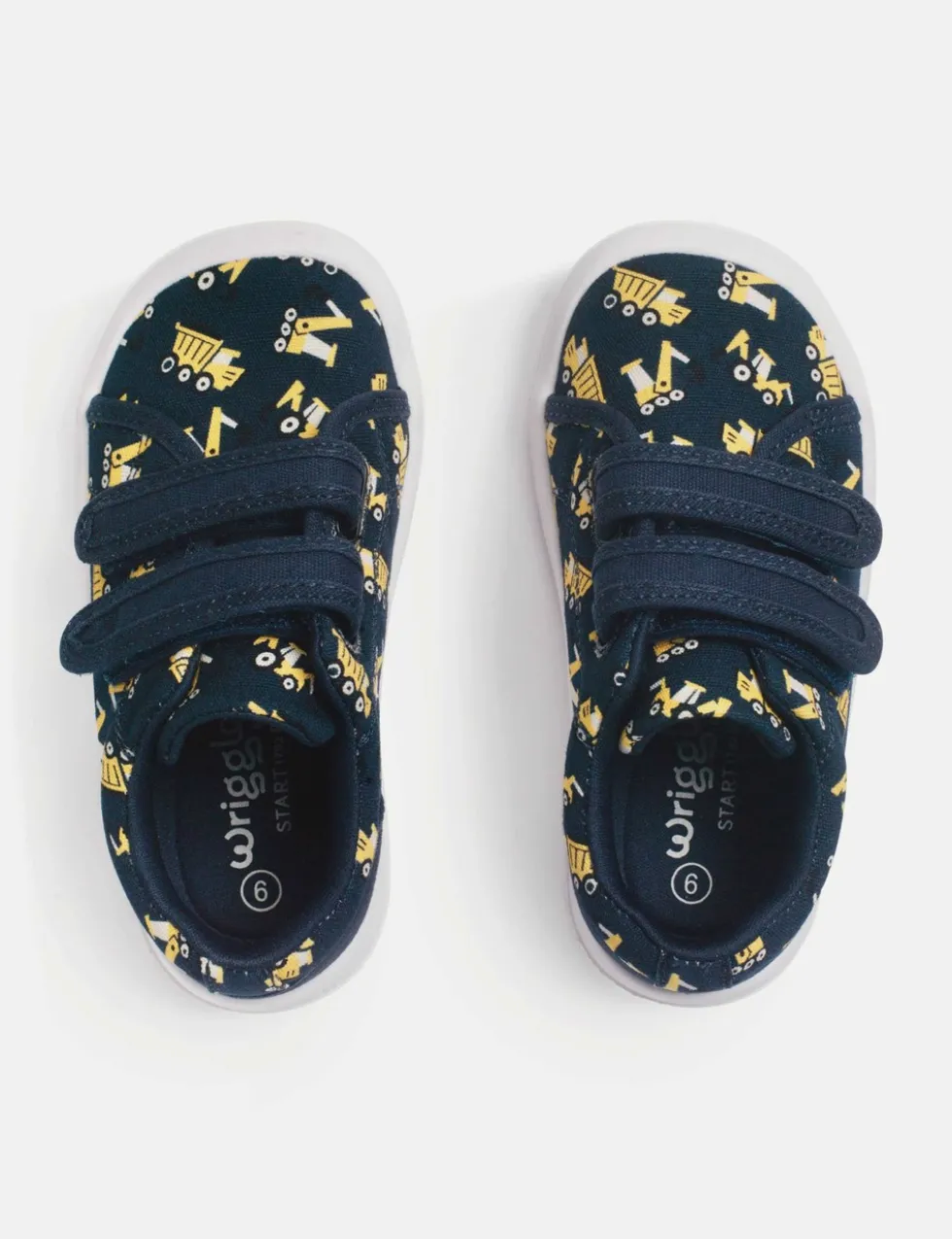 Kids' Leather Patterned Riptape Trainers (3 Small - 7 Small)