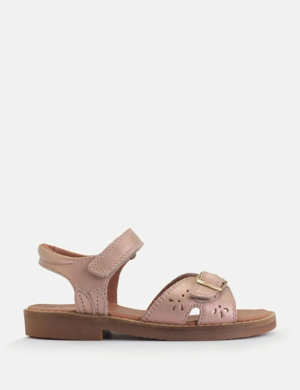 Kids' Leather Pearlised Riptape Sandals (7 Small-13½ Small)