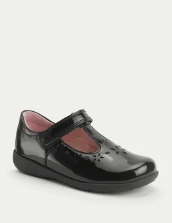 Kids' Leather Riptape Mary Jane School Shoes (1 Small - 13½ Small)