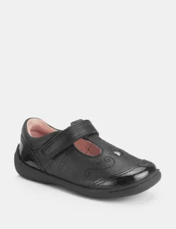 Kids' Leather Riptape School Shoes (6 Small-10½ Small)