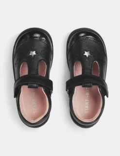 Kids' Leather Riptape School Shoes (6 Small-10½ Small)