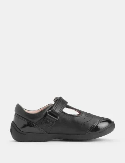 Kids' Leather Riptape School Shoes (6 Small-10½ Small)
