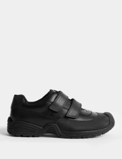 Kids' Leather Riptape School Shoes (2½ Large - 9 Large)