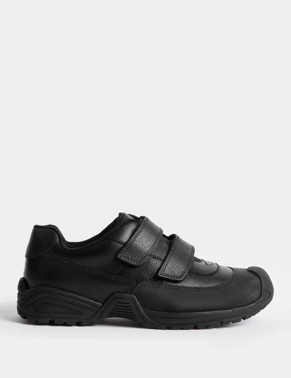 Kids' Leather Riptape School Shoes (2½ Large - 9 Large)