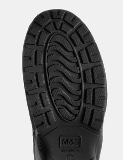 Kids' Leather Riptape School Shoes (2½ Large - 9 Large)