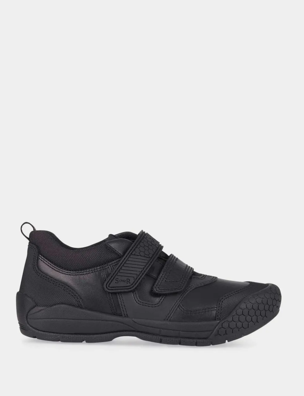 Kids' Leather Riptape School Shoes (7 Small - 4 Large)