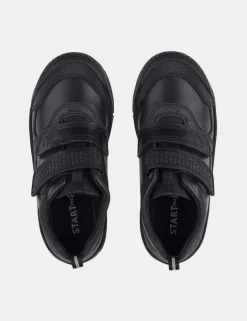 Kids' Leather Riptape School Shoes (7 Small - 4 Large)