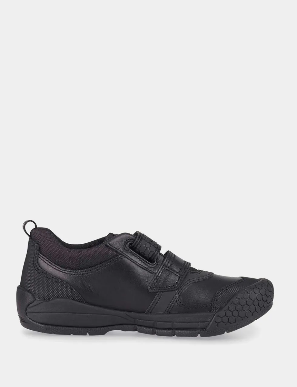 Kids' Leather Riptape School Shoes (7 Small - 4 Large)