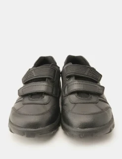 Kids' Leather Riptape School Shoes (9 Small - 3½ Large)