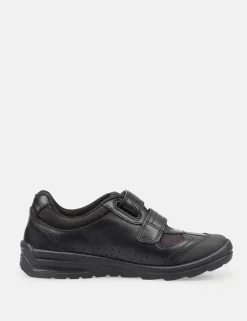 Kids' Leather Riptape Schoolwear Shoes (10 Small - 4 Large)