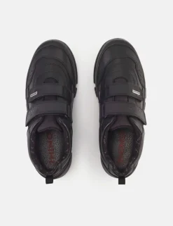 Kids' Leather Riptape Schoolwear Shoes (1 Large - 9 Large)