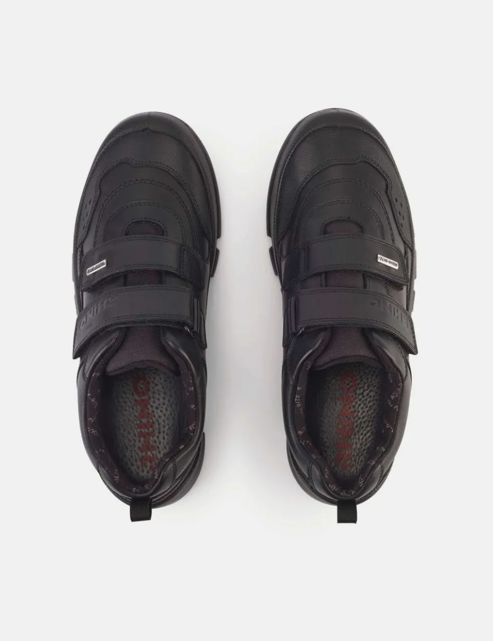 Kids' Leather Riptape Schoolwear Shoes (1 Large - 9 Large)