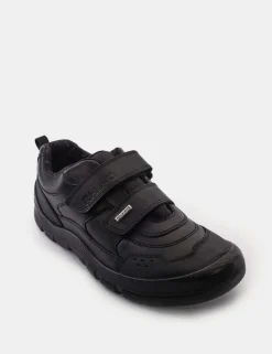 Kids' Leather Riptape Schoolwear Shoes (1 Large - 9 Large)