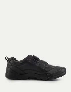 Kids' Leather Riptape Schoolwear Shoes (1 Large - 9 Large)