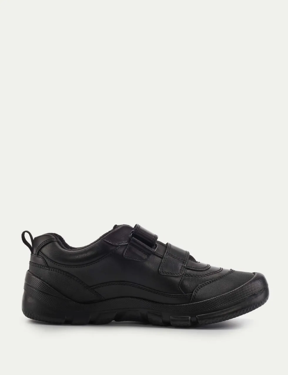 Kids' Leather Riptape Schoolwear Shoes (1 Large - 9 Large)
