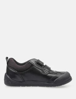 Kids' Leather Riptape Schoolwear Shoes (6 Small - 10½ Small)
