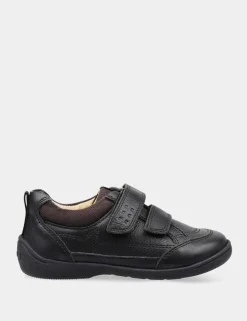 Kids' Leather Riptape Schoolwear Shoes (3 Small - 10.5 Small)