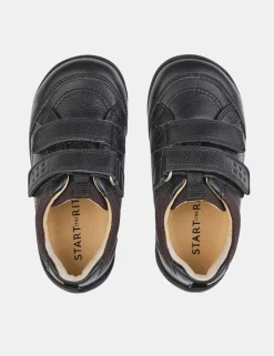 Kids' Leather Riptape Schoolwear Shoes (3 Small - 10.5 Small)