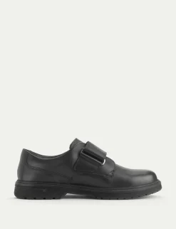 Kids' Leather Riptape Schoolwear Shoes (2 Large - 6 Large)