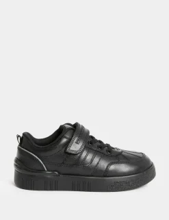 Kids' Leather Riptape School Shoes (8 Small - 2 Large)