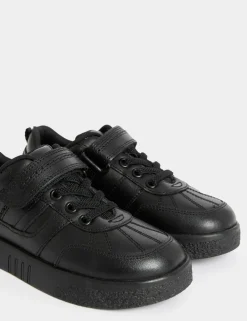 Kids' Leather Riptape School Shoes (8 Small - 2 Large)