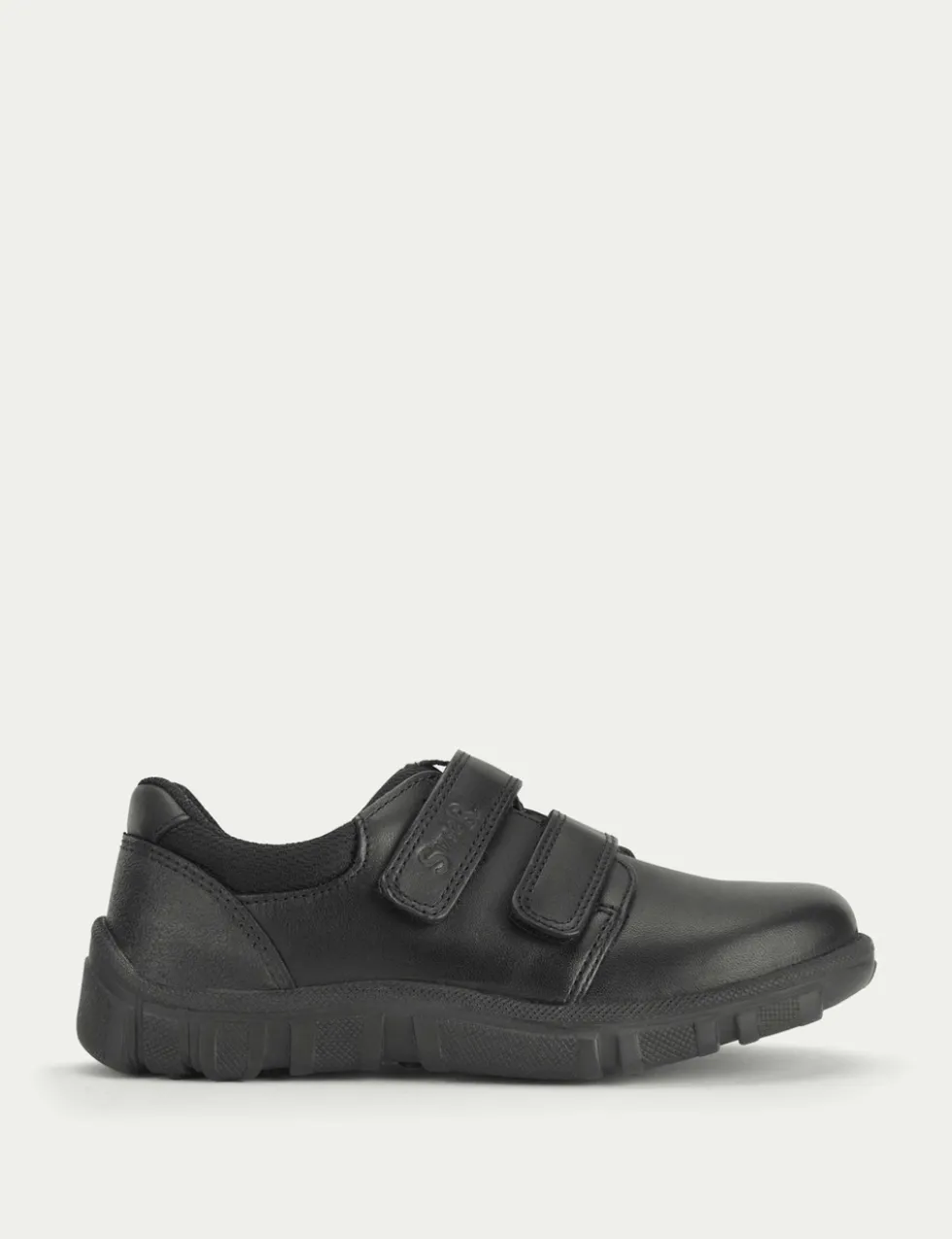 Kids' Leather Riptape School Shoes (9 Small - 3½ Large)