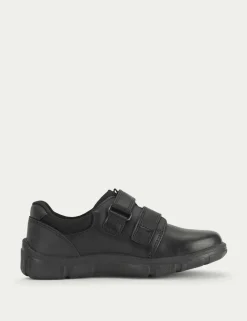 Kids' Leather Riptape School Shoes (9 Small - 3½ Large)