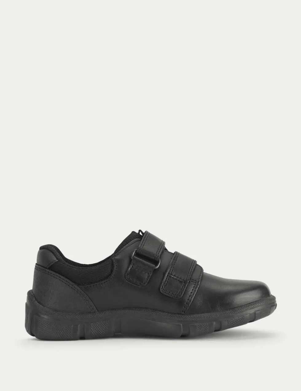 Kids' Leather Riptape School Shoes (9 Small - 3½ Large)