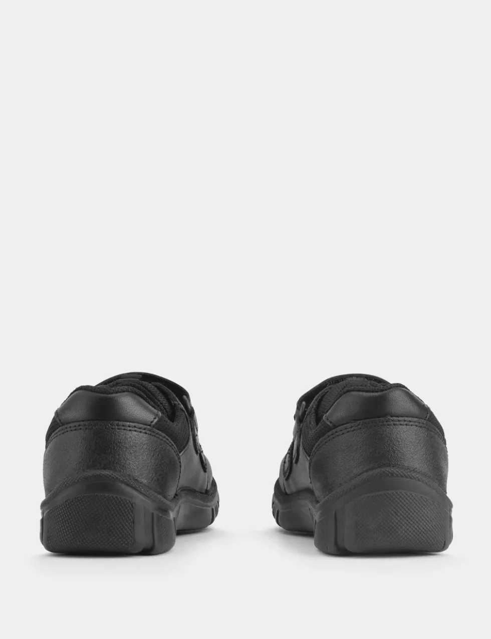 Kids' Leather Riptape School Shoes (9 Small - 3½ Large)