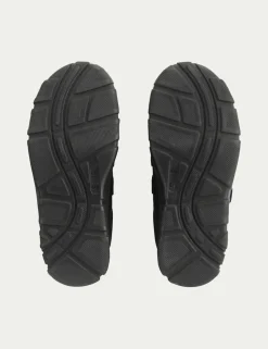 Kids' Leather Riptape School Shoes (9 Small - 3½ Large)