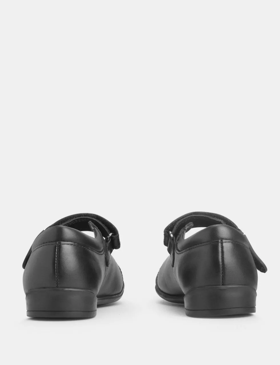 Kids' Leather Riptape School Shoes (9 Small - 3½ Large)