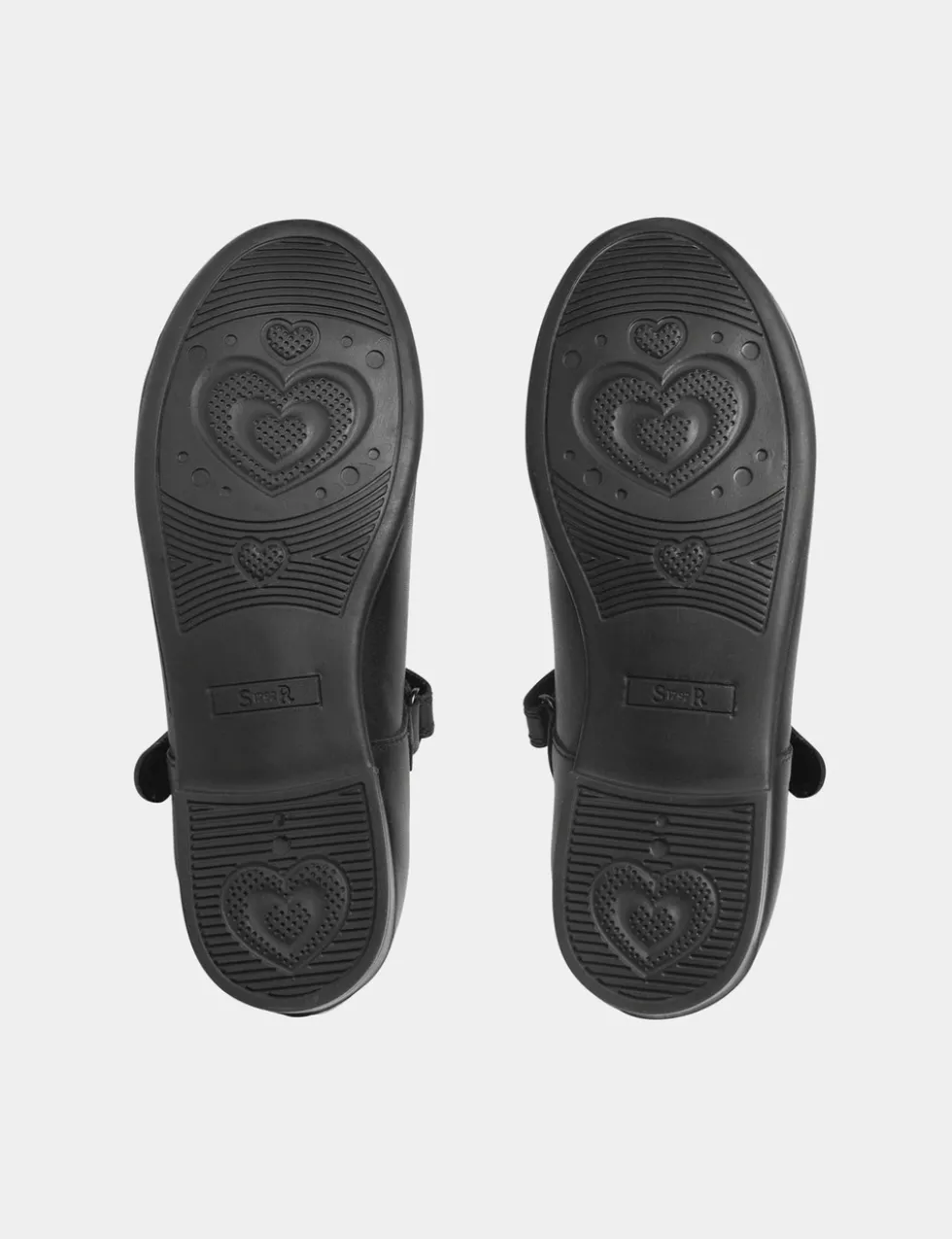 Kids' Leather Riptape School Shoes (9 Small - 3½ Large)